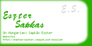 eszter sapkas business card