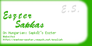 eszter sapkas business card